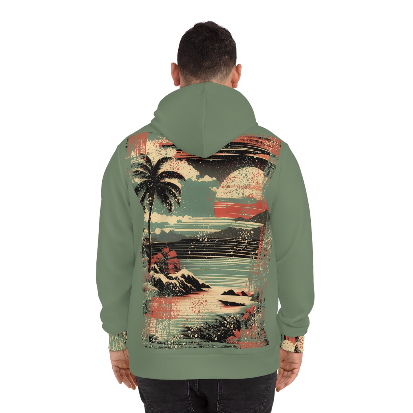 Hehena Horizon | Retro Sunset Art Vintage Tropical Hoodie