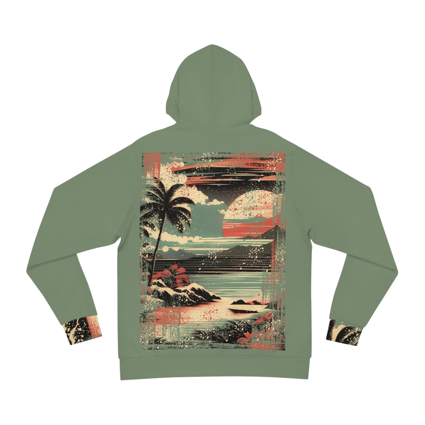 Hehena Horizon | Retro Sunset Art Vintage Tropical Hoodie